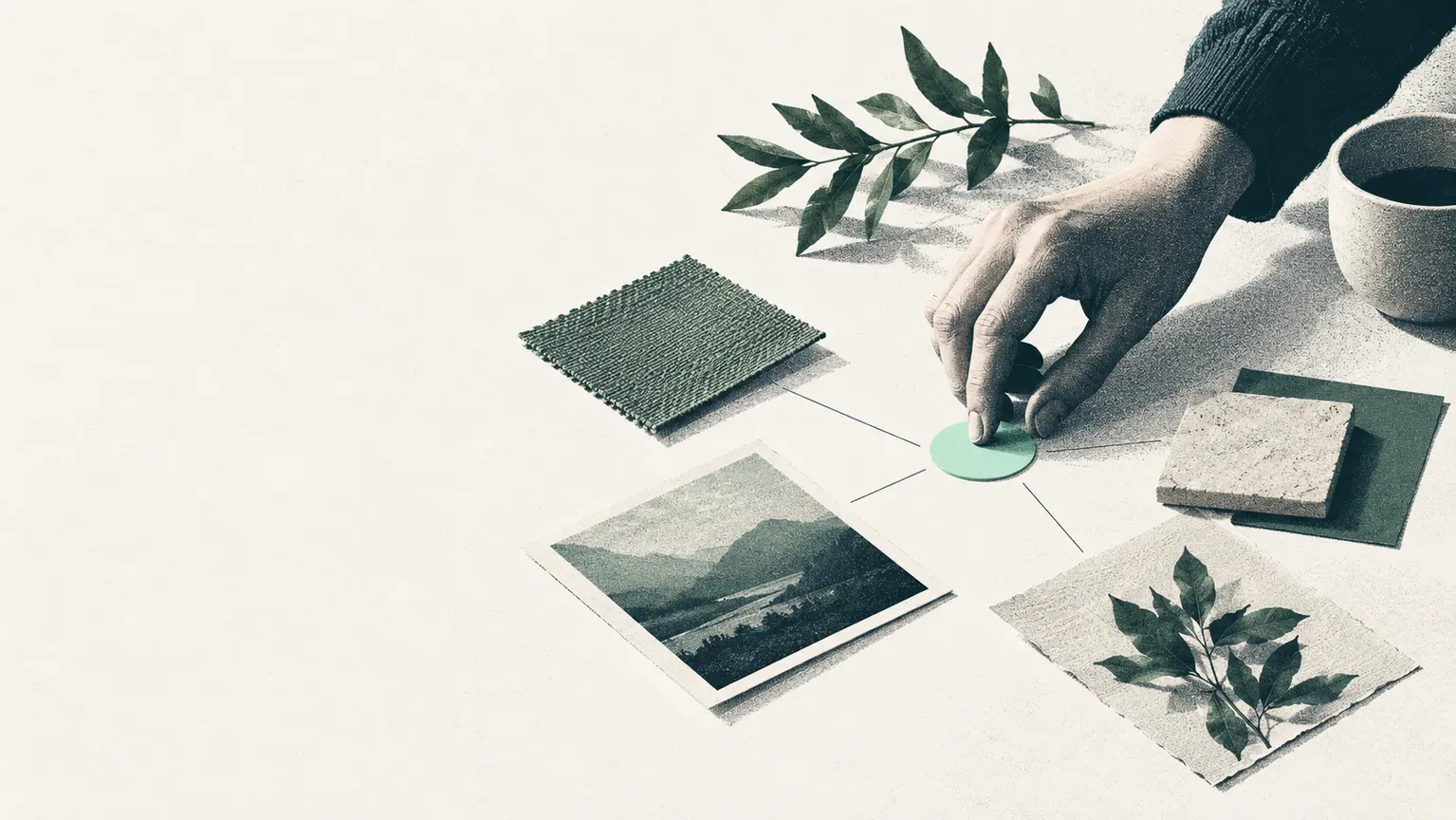 A hand examining a compact operating diagram before buyer research begins.